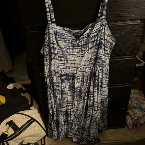 Torrid Blue Tie-dye Challis Dress - Picture 2 of 4